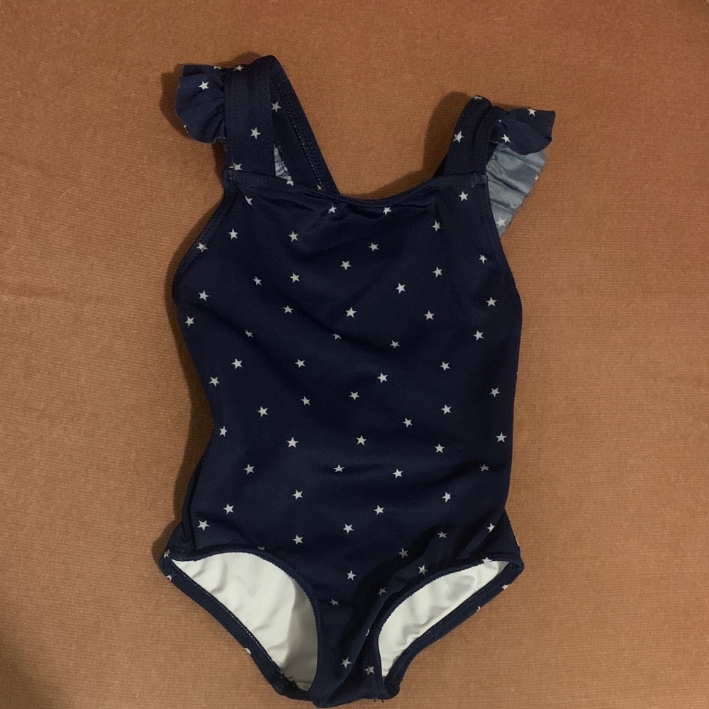 Navy Blue Star Print Swimsuit